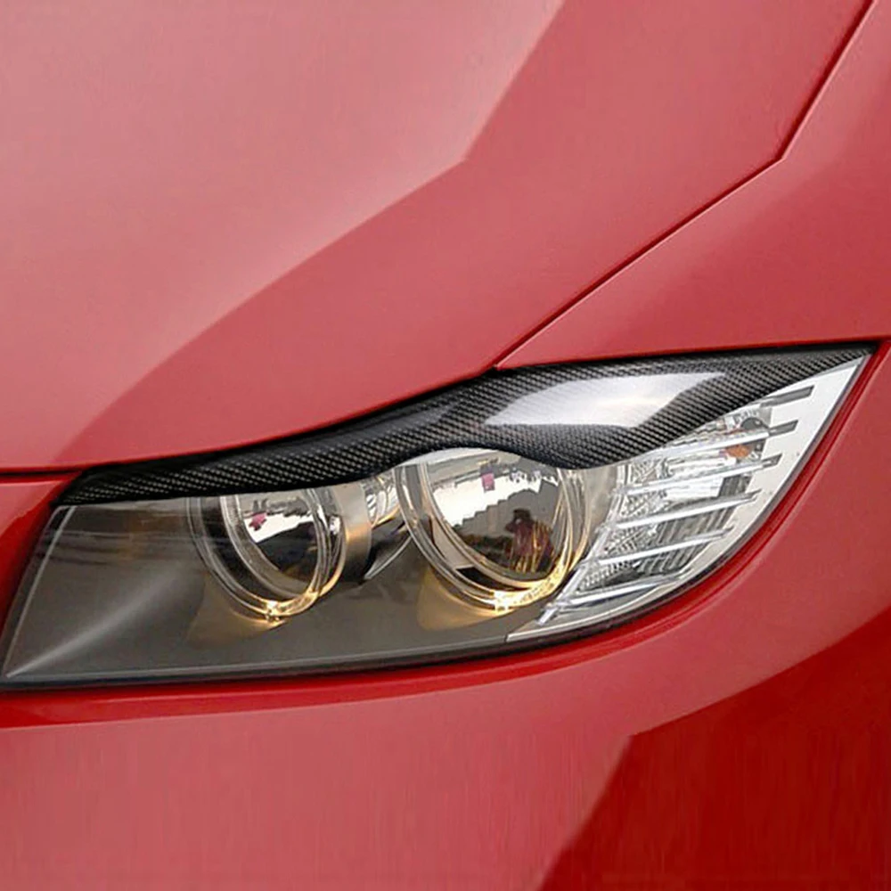 1 пара накладки на автомобильные фары из углеродного волокна для BMW 3 серии E90 E91 2006