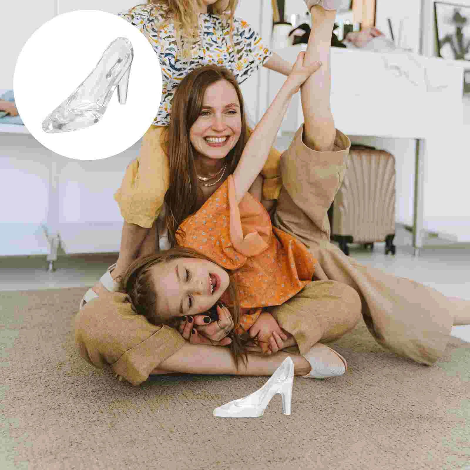 

Crystal Shoes Glass Shoe Slipperhigh Party Age Stuff Regression Slippers Decorative Decor Decoration Heels Heeldecorations