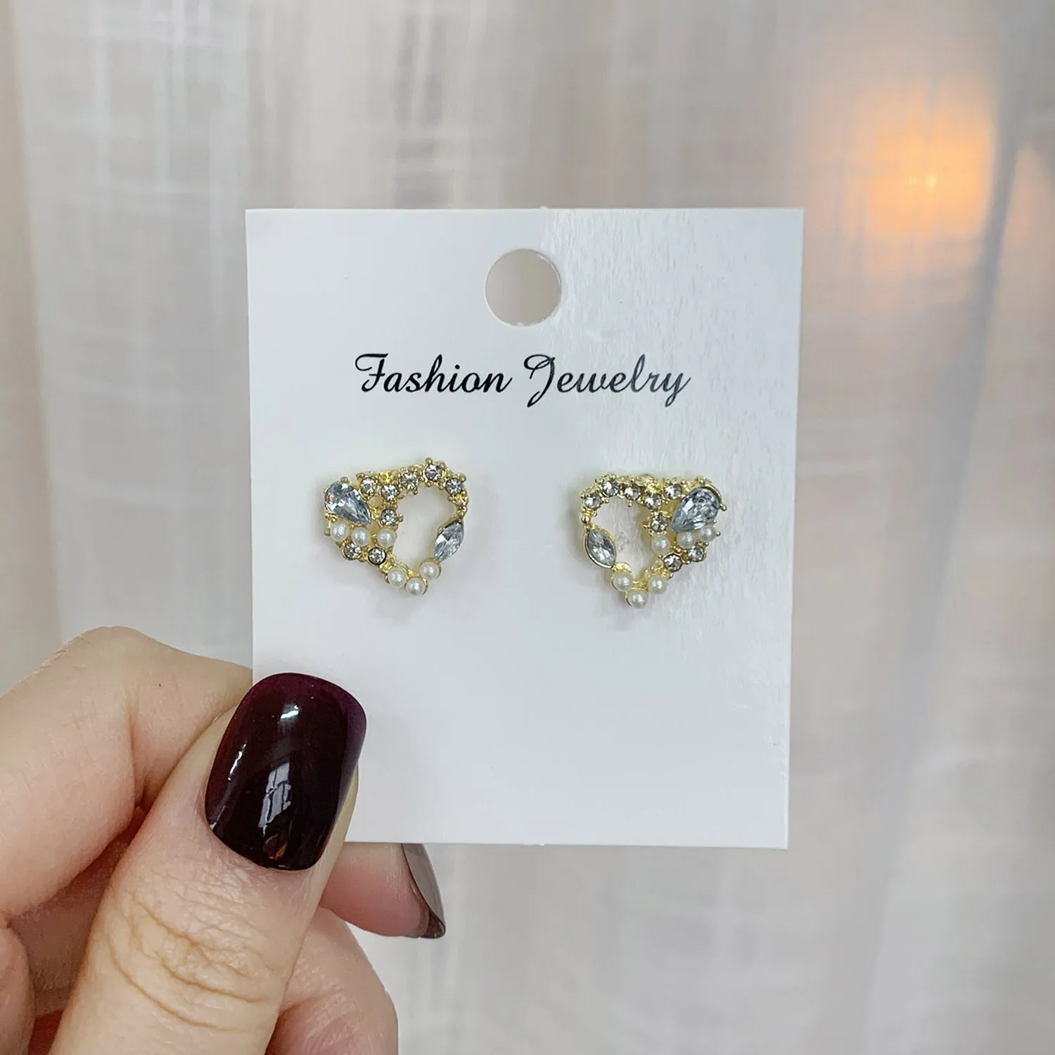 Серьги-гвоздики rinhoo с искусственным жемчугом