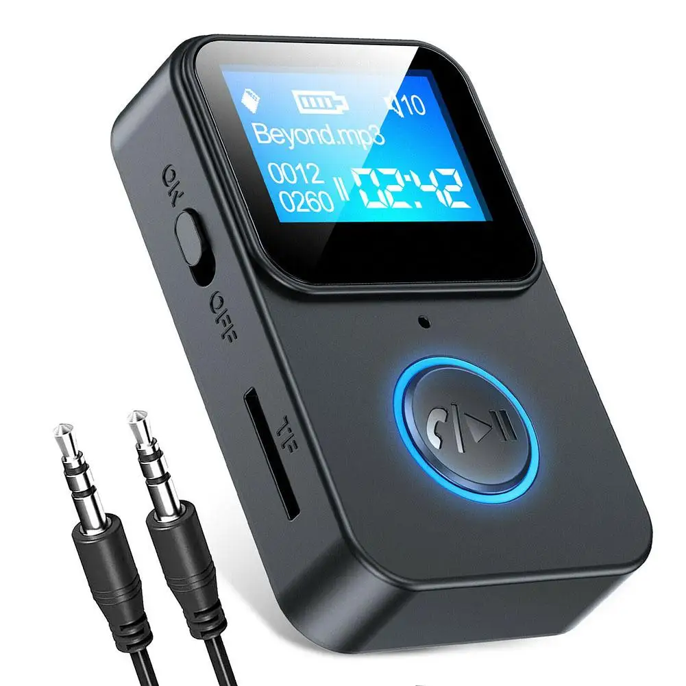 

C33 Bluetooth-compatible 5.0 Wireless Audio Receiver Adapter Handsfree Call Car Kit LCD Display MP3 Music Player Auto Accessory