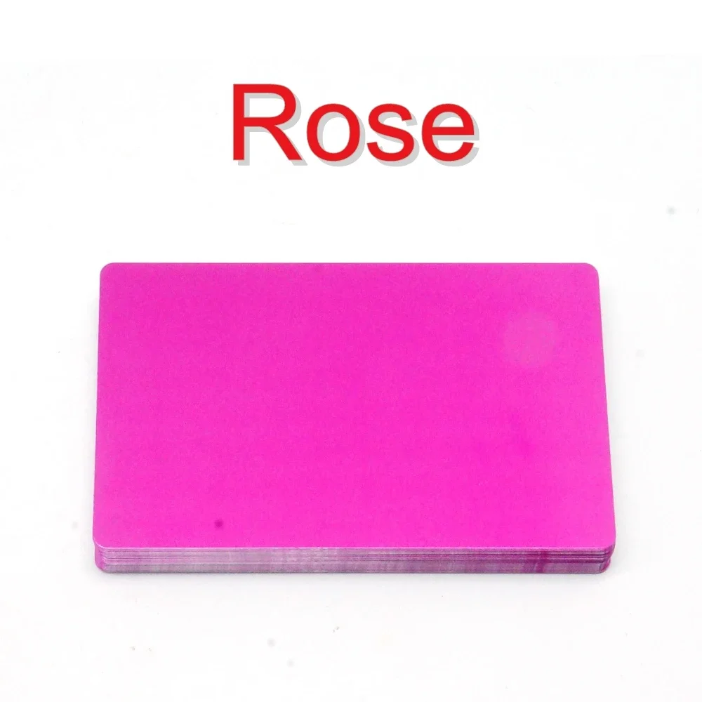 Металлические визитные карточки для лазерной гравировки 50 шт.