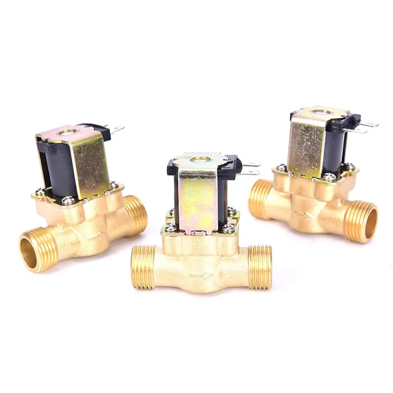 

1/2in Solenoid Valve Water Valve AC 220V Electric Valve Normally Closed Brass