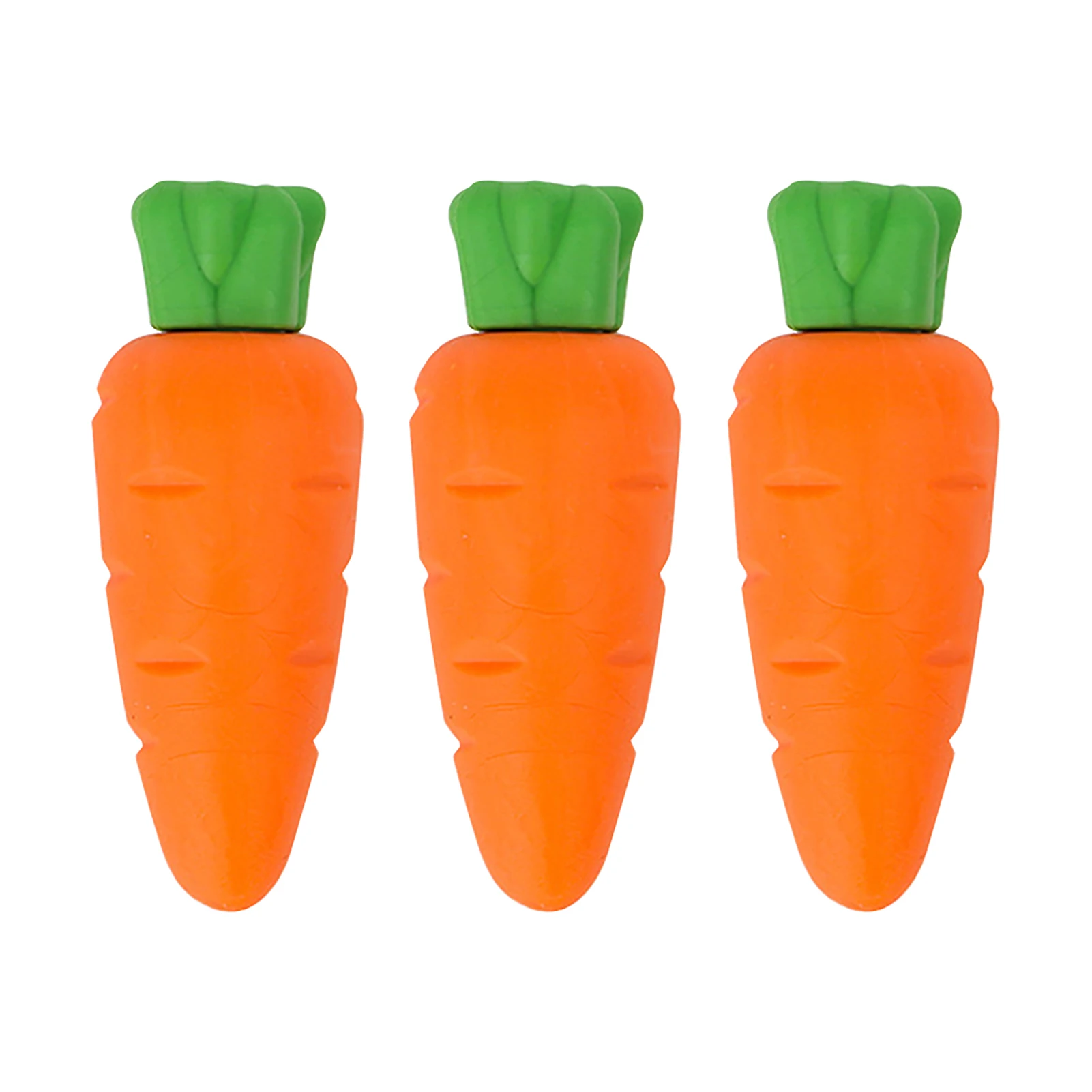 

3pcs Education Party Favors School Strawberry Carrot Stationery Supplies For Students Homework Rewards Fruit Shape Eraser Gift