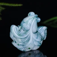 natural color jade goldfish pendant necklace hand carved fashion charm jewellery accessories amulet lucky gifts for women men
