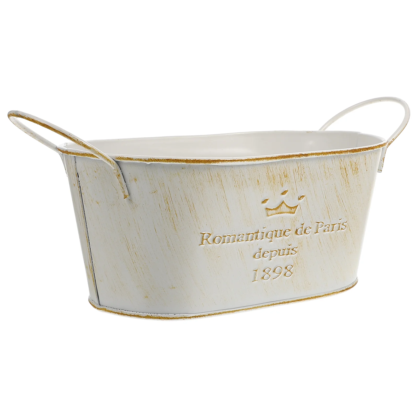 

Flowerpot Vintage Floral Vase Flowers Arrangement Container Metal Bucket Holder Vases