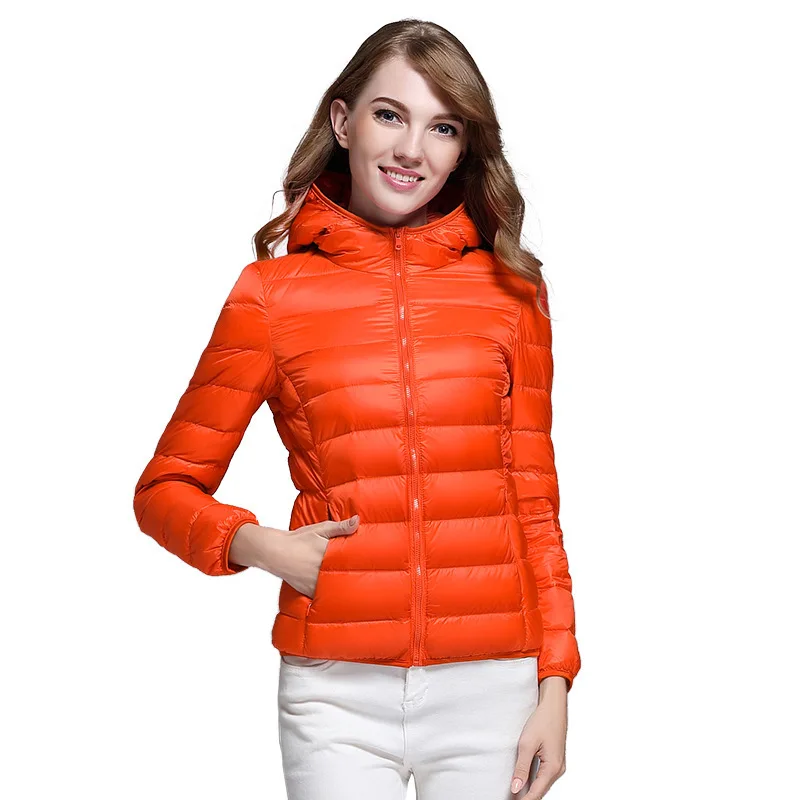 Ultra-ling White Duck Down Jacket Women 2022 Hooded Korean Style Short Women's Plus Size M To 4XL 5XL  Autumn Winter Coat