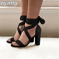 large size roman low top sandals womens summer 2022 new fashion hollow open toe high heeled thick heeled sandals chunky heels