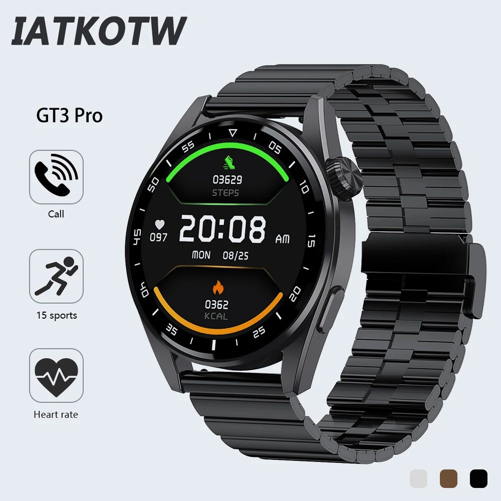 

Умные часы GT3 Pro с беспроводной зарядкой, Bluetooth, IP68