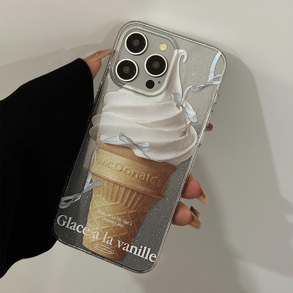 Роскошный блестящий чехол для телефона с синим узелком iPhone 15 14 13 12 11 Pro Max Plus белые