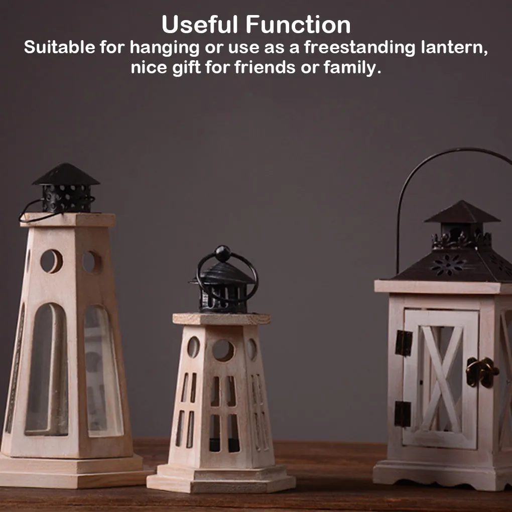 

Candle Container Candlestick Lamp Supplies Wood Wind Lanterns Furnishings