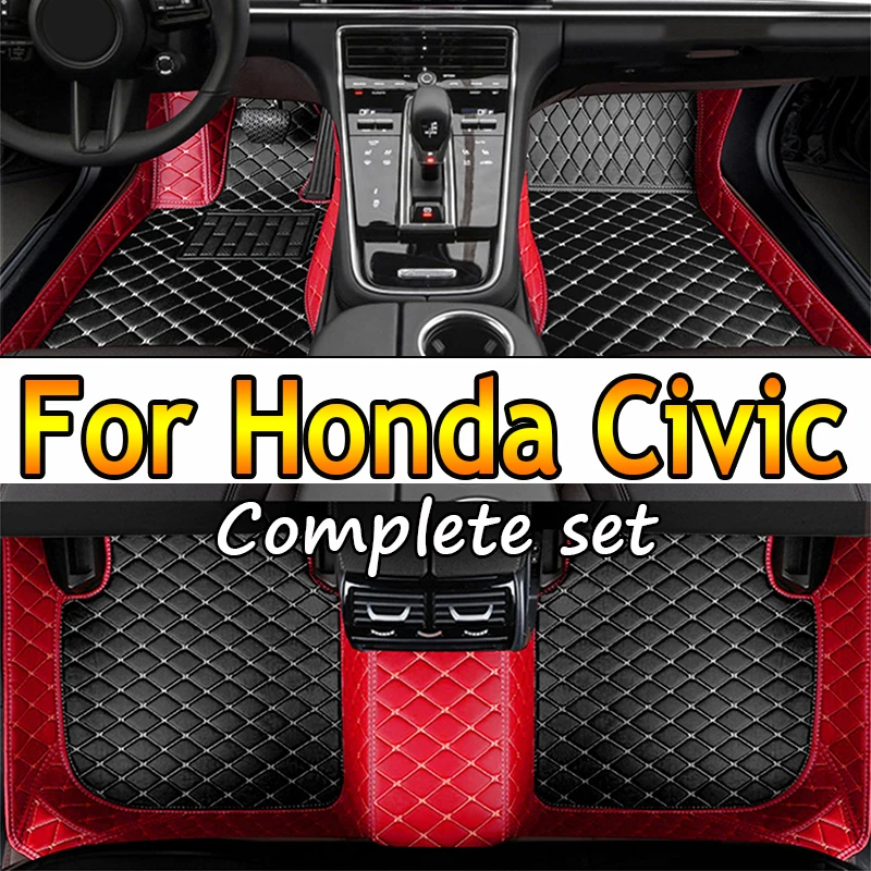 

LHD Car Floor Mats For Honda Civic 2022 2023 Carpets Styling Protect Accessories Rugs Foot Pad Auto Parts Waterproof Dash Covers