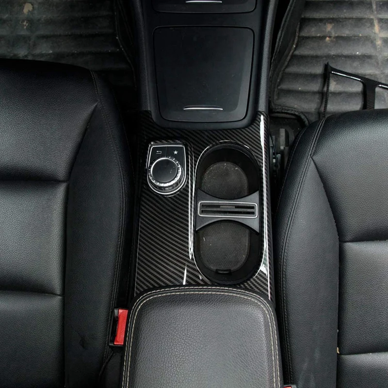 Крышка держателя стакана из углеродного волокна для Mercedes Benz A/GLA/CLA Class C117 W117 W176 X156