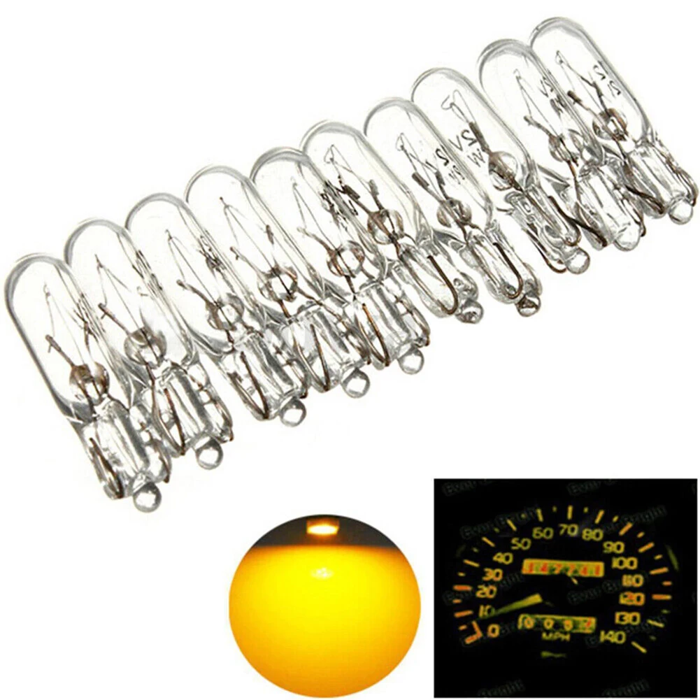 20pcs/set Car Dashboard Light T5 286 Miniature Capless Wedge 12V White LED Bulbs Auto Interior Dash Boards Lamp