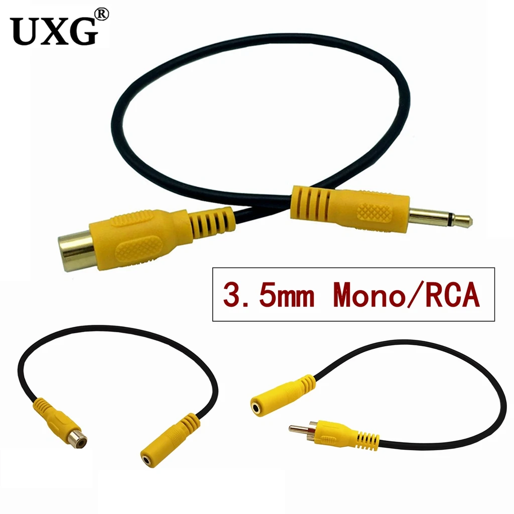 1pcs 3.5mm Mini Mono 1/8 inch 3.5mm plug Male to RCA Female 