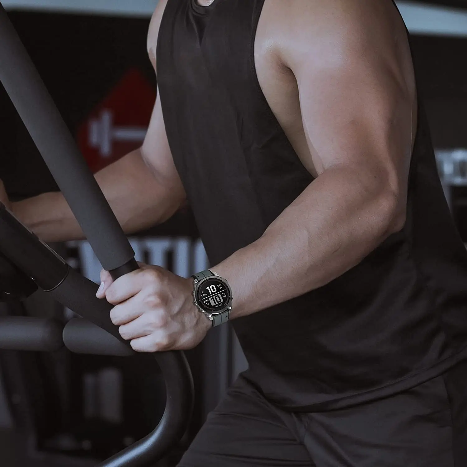 Garmin Double Colors Watchband Silicone Strap Belt For Fenix5 6 6Pro 7 7X Wristband 5X Plus 6X Instinct1 2 Quick Fit Bracelet