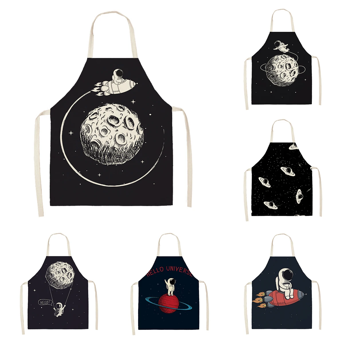 

Женский кухонный фартук, фартук в современном аниме стиле для ресторана, шеф-повара, парикмахера, фартук для бармена, водонепроницаемый фартук для мужчин, Детский фартук с рисунком