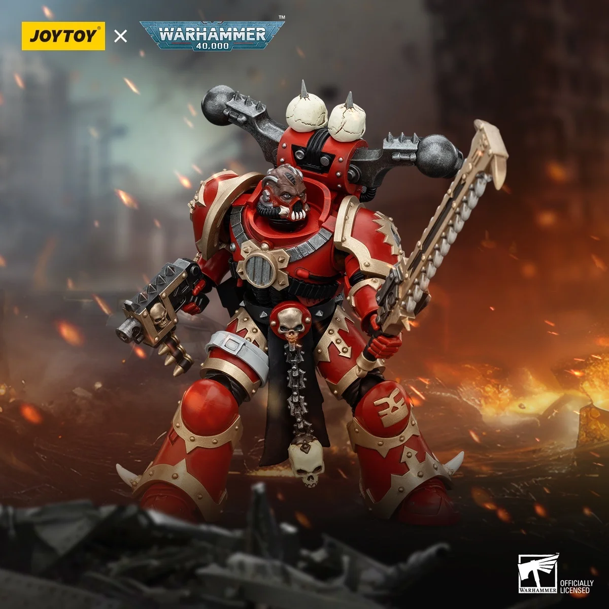Фото JOYTOY Warhammer 40k World Eaters Khorne Berzerker 6, фигурки героев, оригинальная коллекция, украшение для куклы, подарок, модель гаража №2