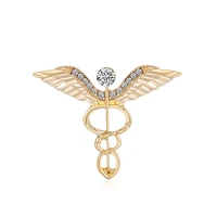 tulx rhinestone angel wings brooches mens badge brooch pins lapel medal women shirt collar clothing accessories