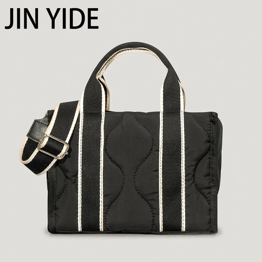 

Модная стеганая маленькая сумка-тоут, дизайнерская мягкая женская сумка, повседневные нейлоновые сумки через плечо, пуховые хлопковые зимние кошельки 2023