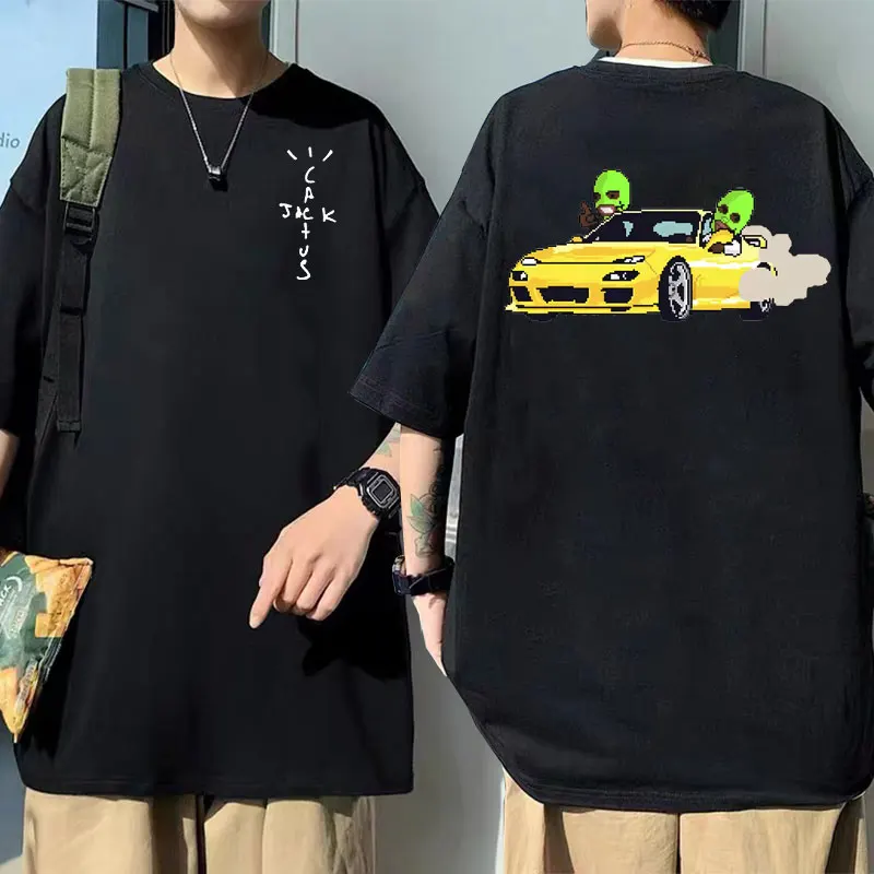 

Cactus Jack Boys Premium Aesthetic T Shirt Travis Scott Tshirt Men Women Fashion Hip Hop Oversized Style T-shirts Regular Tees