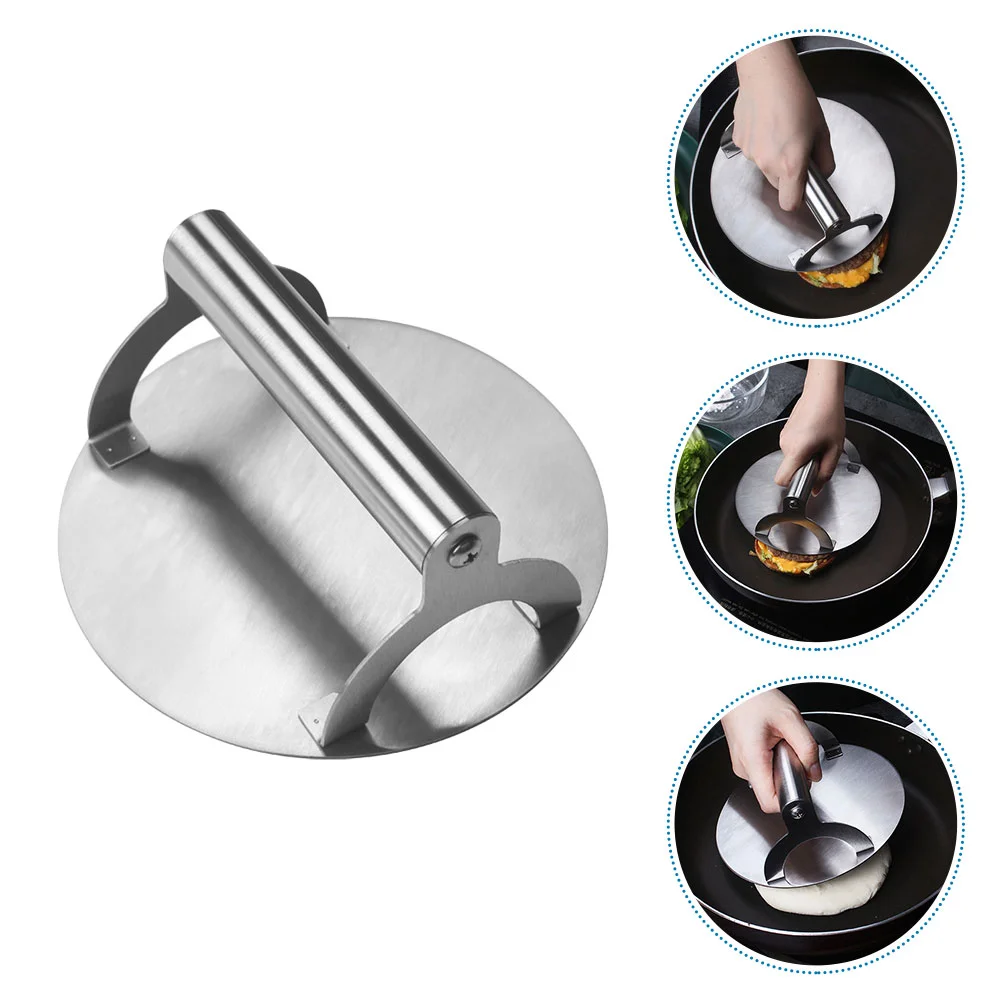 

Press Burger Grill Patty Maker Meat Steak Weight Presser Dough Smashed Griddle Shaper Bacon Mold Dumpling Smasher Stainless