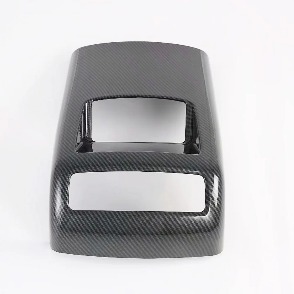 For Hyundai Palisade 2020 2021 Carbon Fiber Car Armrest Rear Air Conditioning Vent Cover Trim Car Styling Accessories