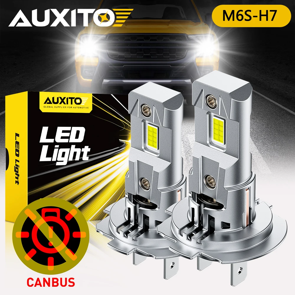 

AUXITO 2 шт. турбо светодиодные фары H7 Canbus без ошибок 12 В автомобильные фары для Ford Volvo BMW ультра мощные H7 белые ближний свет вентилируемые