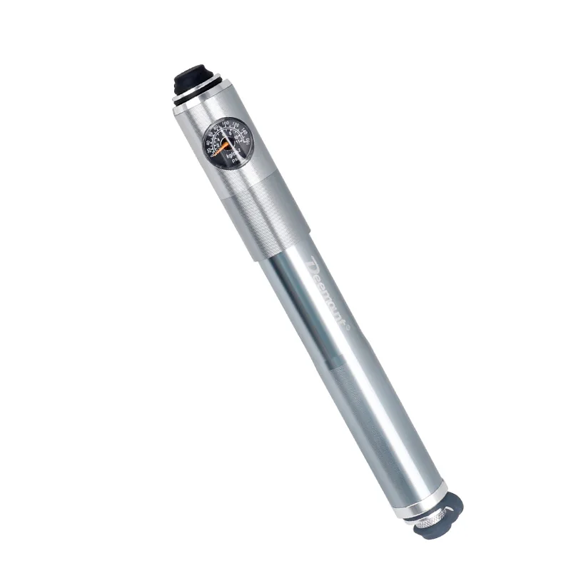 

Bicycle Pump 160PSI W/ Gauge CNC Anodized Alloy Barrel Dependable EPDM Hose Presta Schrader Valve F/V A/V PMP-019B