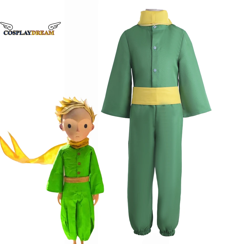 

Anime Cartoon Movie Little Prince Cosplay Costume Adult Men Women Kids Green Suit Halloween Christmas Party Suit Custom Made