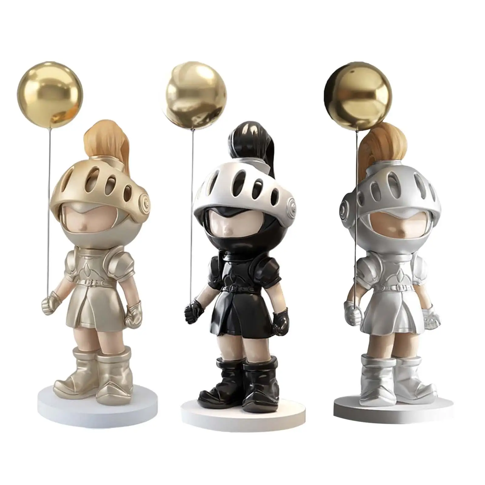 

Knight Figurines Home Decor Fashion Sculpture Gifts Creative Craft Decoration Decorate Statue for Hotel Living Room Bookshelf