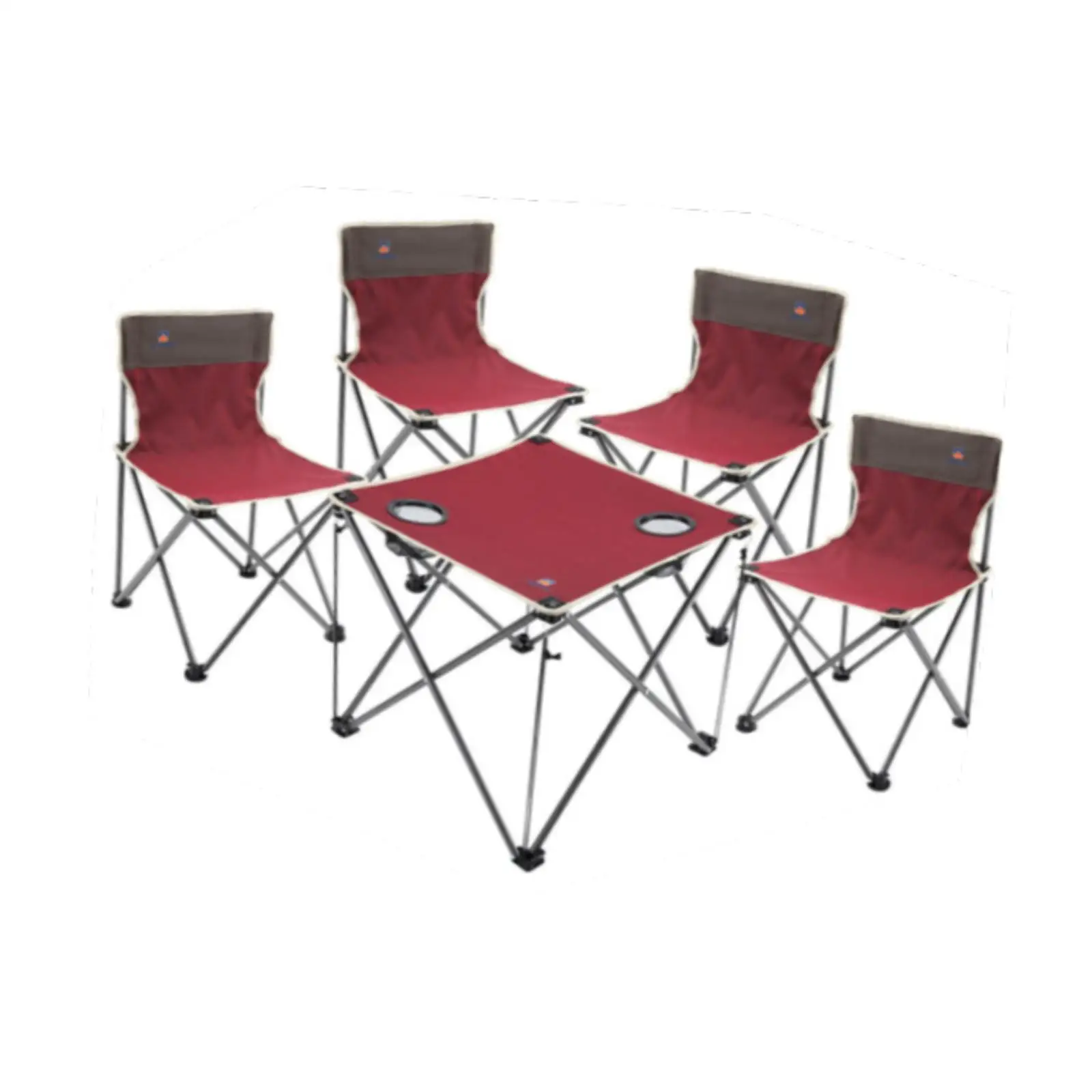 Портативный складной стол и стулья для кемпинга со спинкой хранения прочные