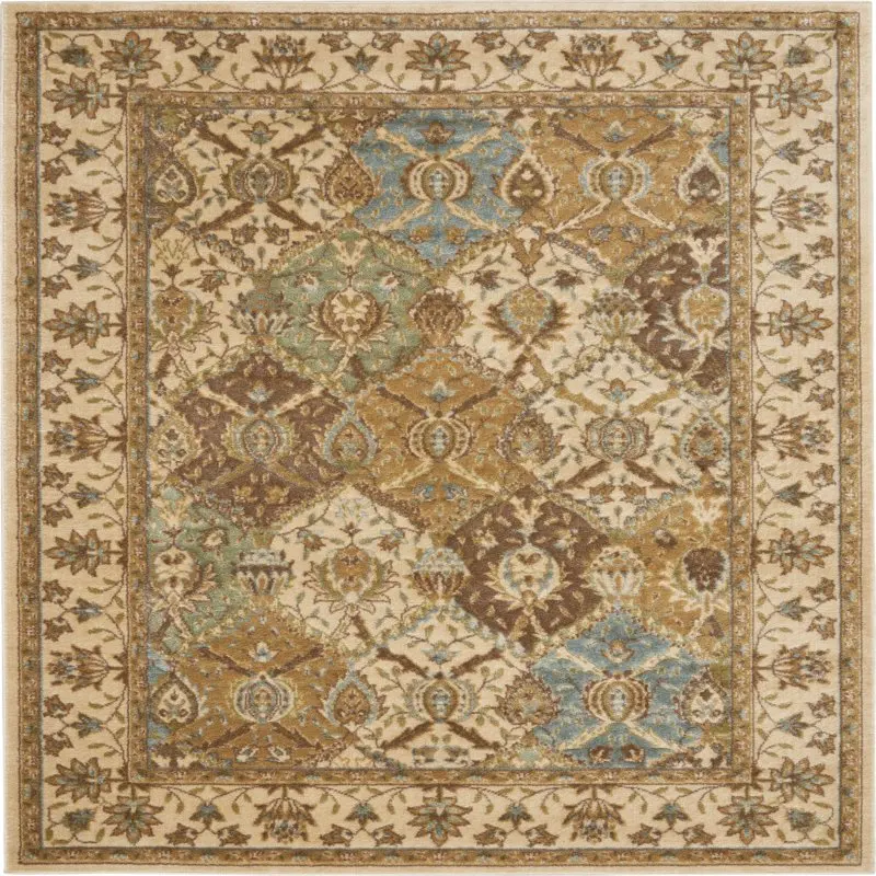 

Elegant, Beige 5'3" x 7'3" Area Rug (5x7) - Perfect for Enhancing Traditional Decor