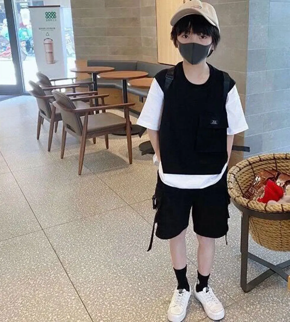 2Pieces/Set For Age 3-12 Yrs Baby Boys Clothing Sets New Kids Summer Short Sleeve t-shirt +Short Pants Active Casual Boys Suits