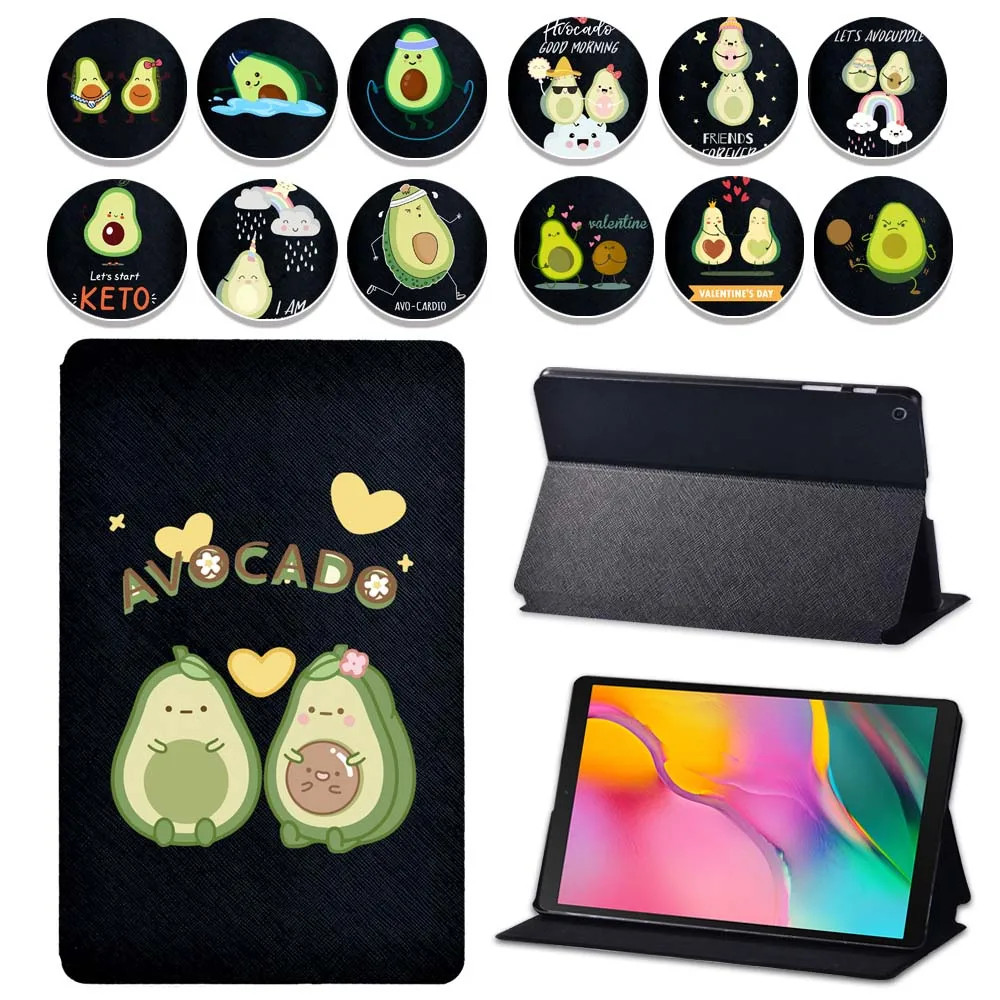 

Чехол для планшета Samsung Galaxy Tab A 9,7/10,1 2019/10.5/A6 7,0/A6 10,1/Tab E 9,6/Tab S5e 10,5, откидной Чехол-подставка из серии авокадо