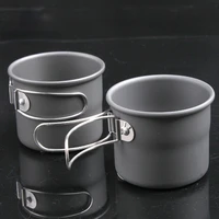 150ml aluminum alloy water cup foldable handle outdoor portable self driving travel camping equipment picnic tableware