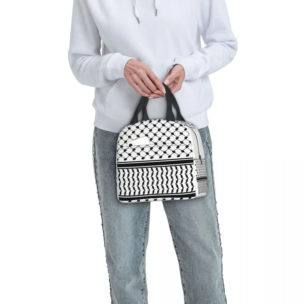 Изготовленная на заказ арабская сумка для обеда Keffiyeh с традиционным узором