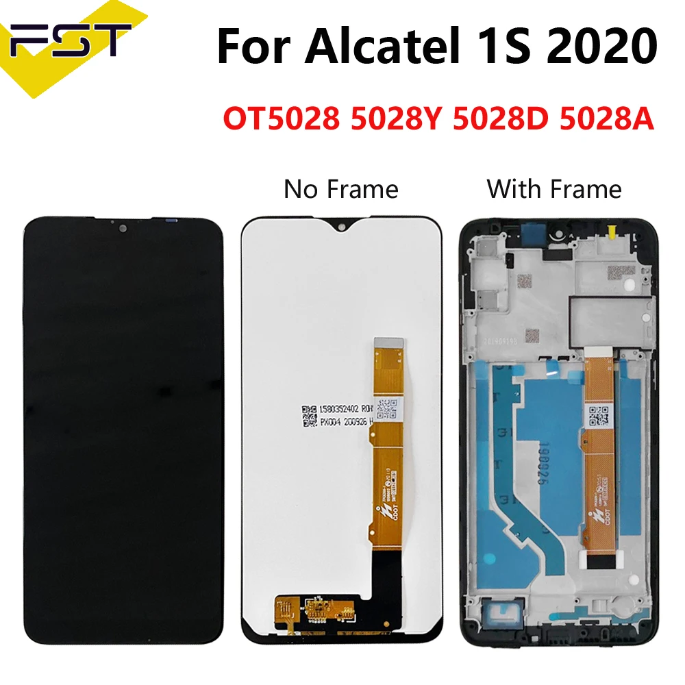 Дисплейный модуль для Alcatel 1S 2020/OT5028/5028/5028Y/5028A/5028D/5028U, с рамкой/без рамки