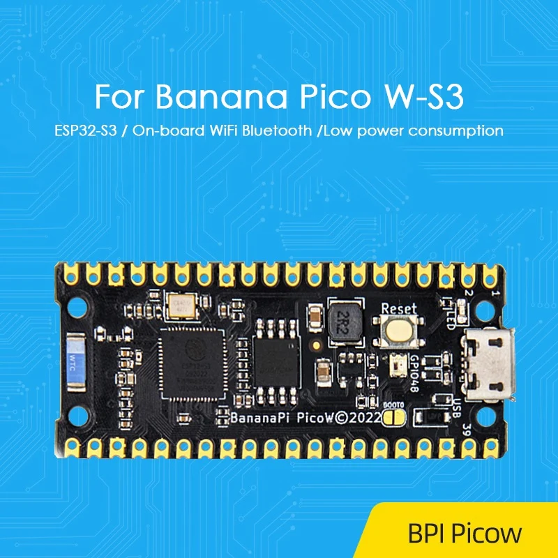

240Mhz PSRAM ESP32-S3 32-Bit LX7 Dual Core Development Board For Banana Pi BPI Pico W-S3