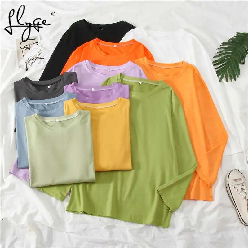 Женская толстовка с круглым вырезом яркие цвета свободный женский свитер