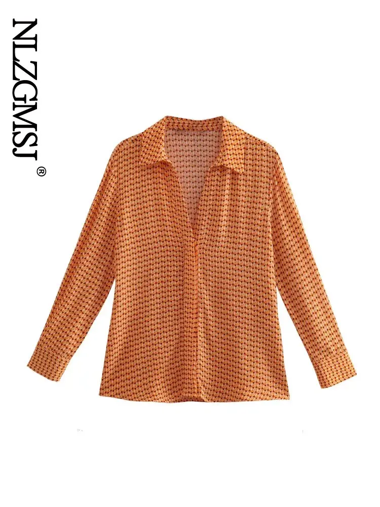 

Nlzgmsj 2022, офисные женские рубашки, женская летняя Весенняя мода, клетчатый принт, элегантные женские шикарные топы, верхняя одежда 202205