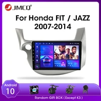 jmcq 2 din android 10 0 car radio for honda fit jazz 2007 2013 multimedia video player mirror connection split screen head unit