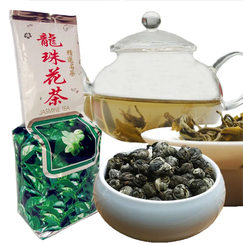 

2022 Натуральный китайский Жасмин Зеленый жасмин дракон жемчуг похудение Цветок китайский чай