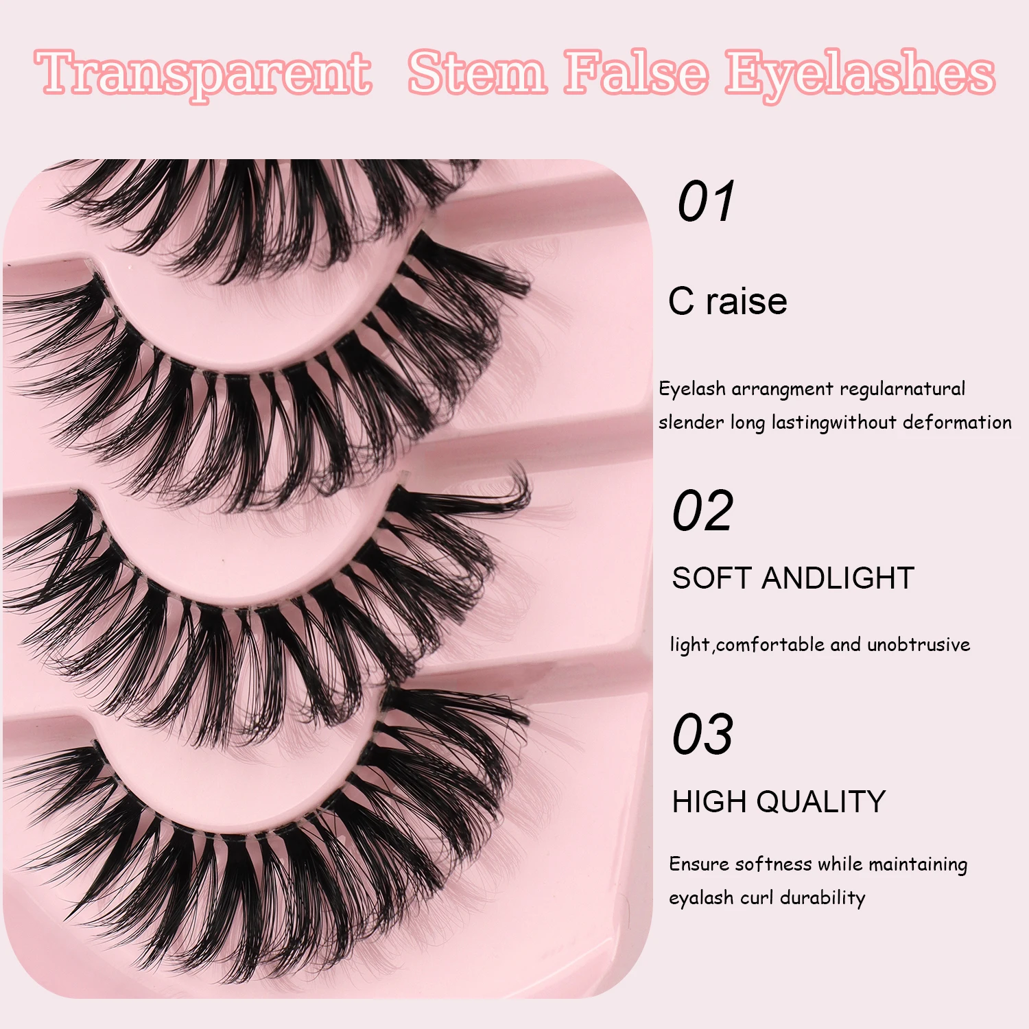 7 Пар В Упаковке Искусственные Длинные 3D Накладные Ресницы