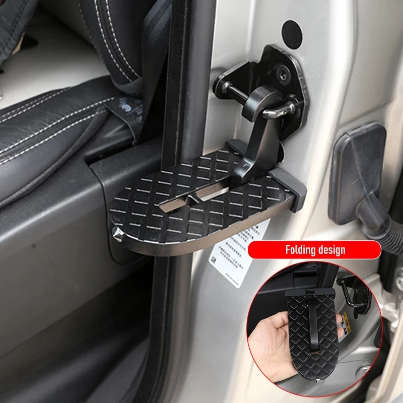 

Foldable Car Roof Rack Step Car Door Step Multifunction Universal Latch Hook Auxiliary Foot Pedal Aluminium Alloy Safety Hammer