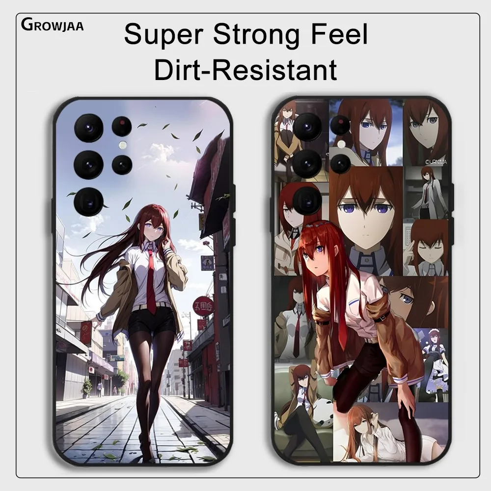 Game Gate Makise Kurisu Phone Case for Samsung Galaxy S24 Ultra S22 S23 S21 S20 5G Protective Silicone TPU Funda