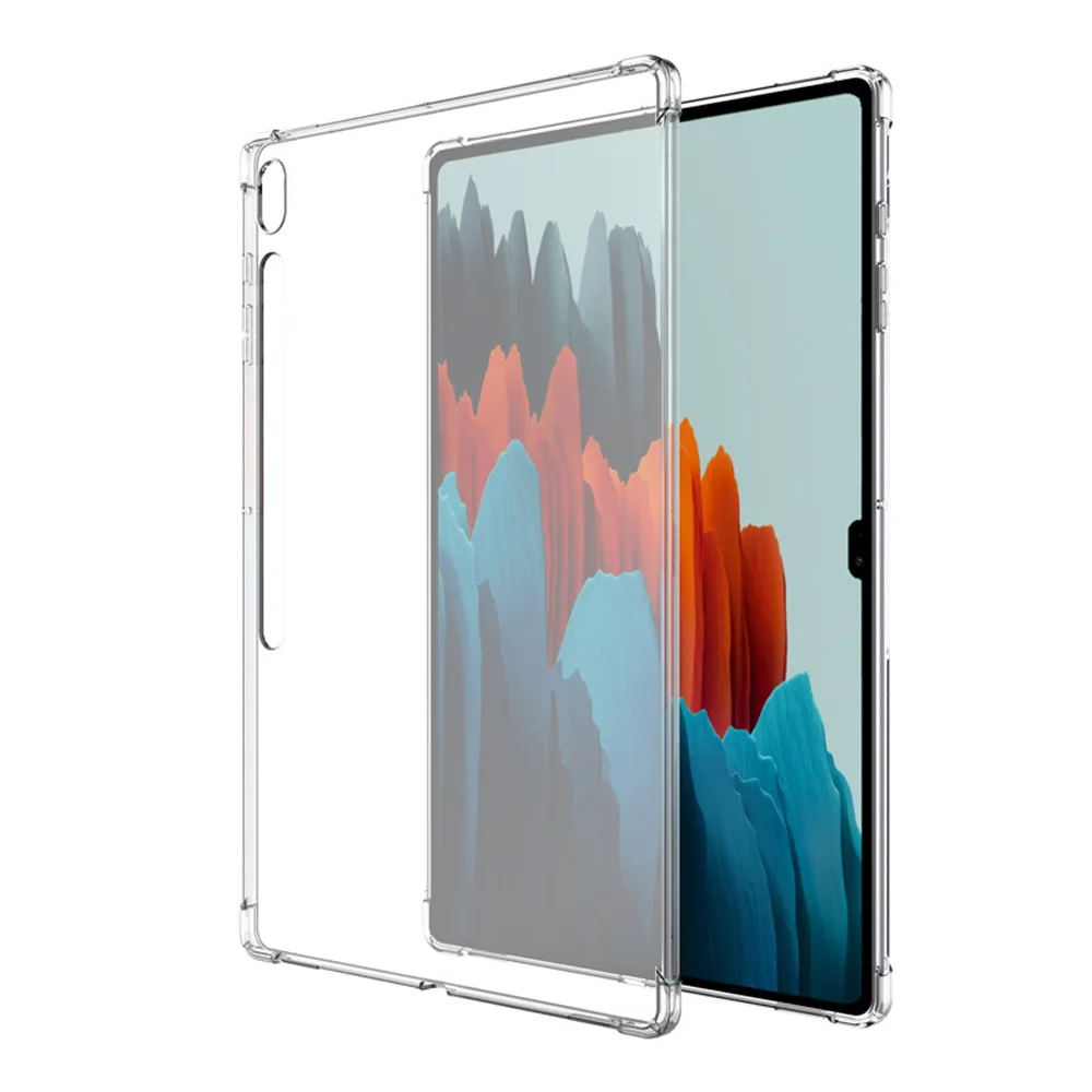 

For Samsung Tab S8 Ultra 14.6 Clear Soft TPU Back Case With 4-Corners Air-Bags Good Shock-Proof Aniti-Fall 360° Drop Protection
