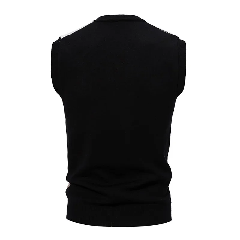 Осенне-зимний Новый мужской свитер жилет облегающий женский с V-образным вырезом