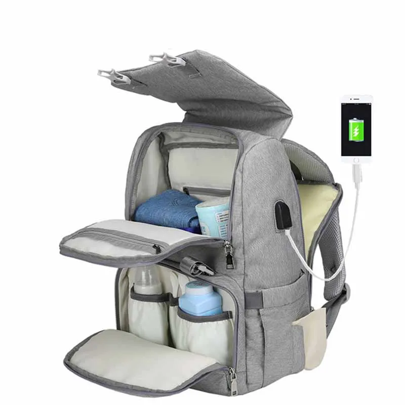 

Diaper Bag Backpack for Mom 2022 USB Maternity Baby Care Nappy Nursing Bags Fashion Travel Diaper Backpack for Stroller Kit