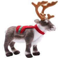 hot soft stuffed fluffy simulation elk dolls xmas home decor plush deer toys children birthday gift
