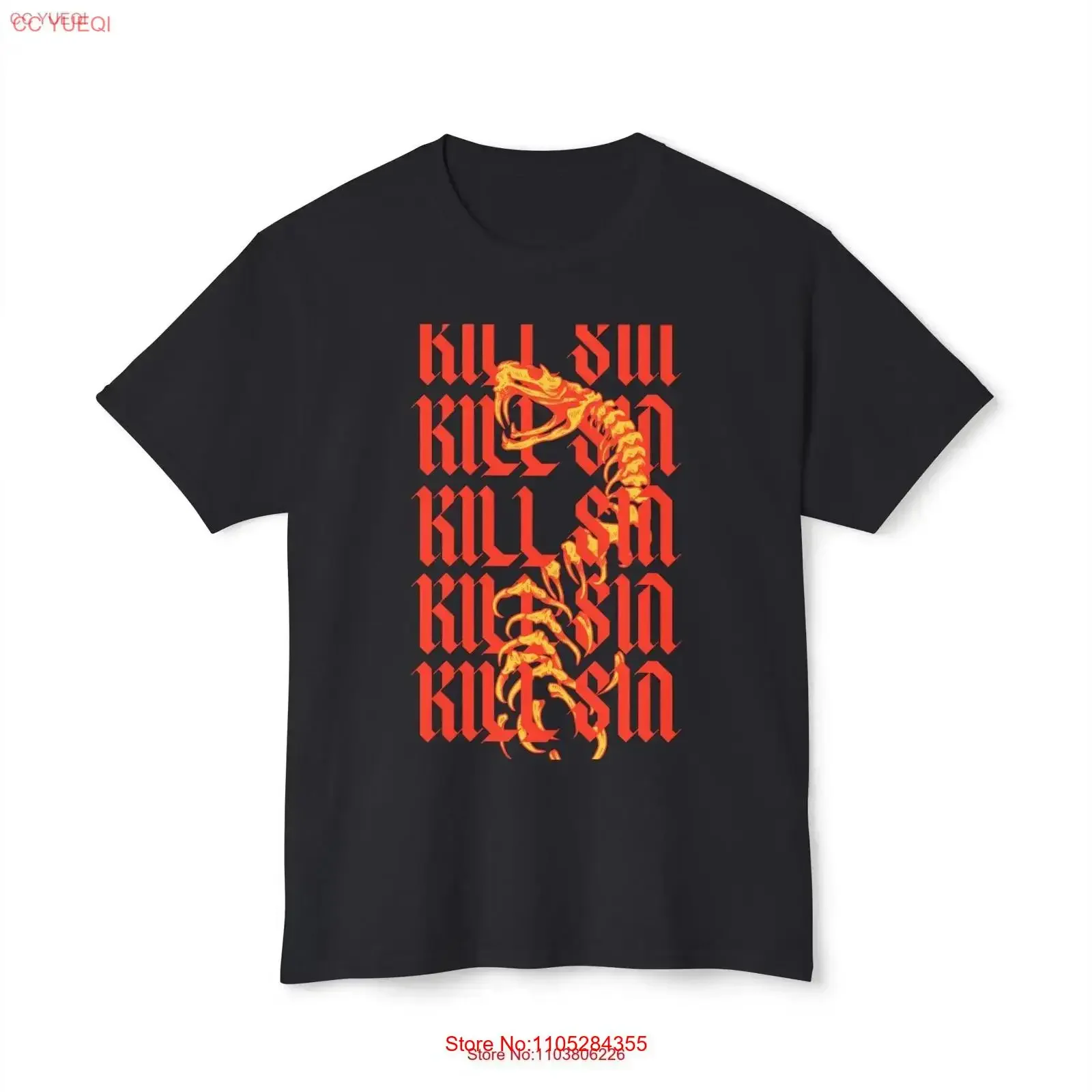 Фото Футболка Kill Sin Christian T Shirt Faith в винтажном стиле, повседневная, дышащая, эластичная, мягкая, дизайнерская одежда для ежедневной носки №1